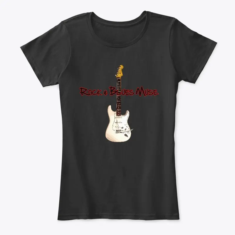 White Guitar with Logo - WOMENS