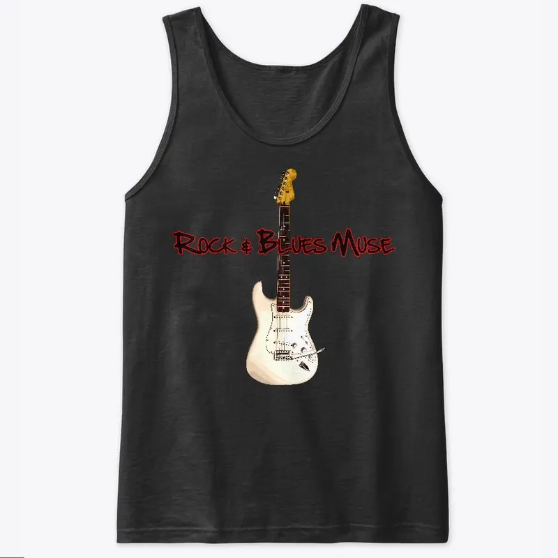 White Guitar on Front, Logo on Back