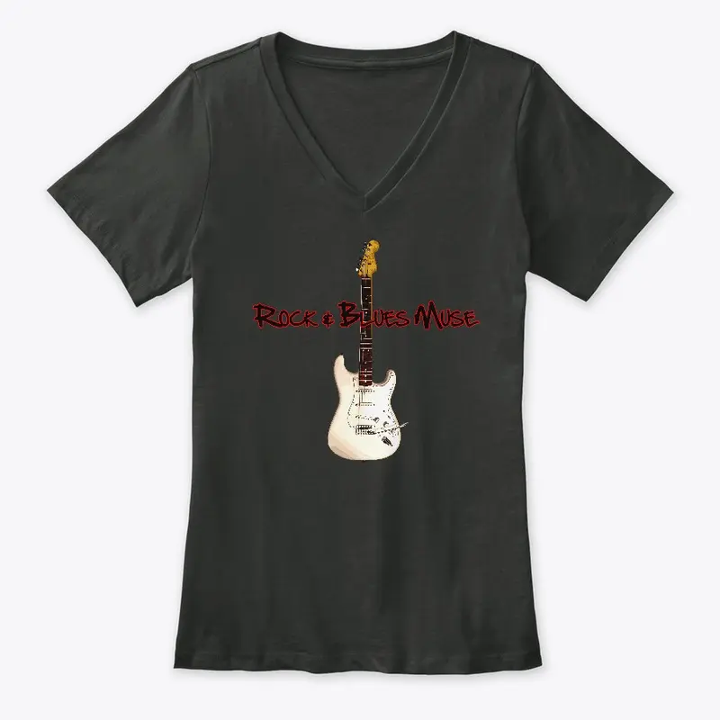 White Guitar with Logo - WOMENS