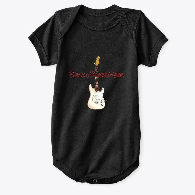 White Guitar Child Onesie