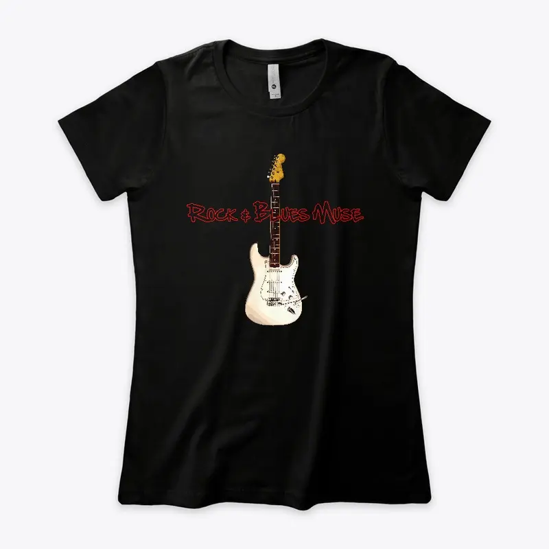 White Guitar with Logo - WOMENS