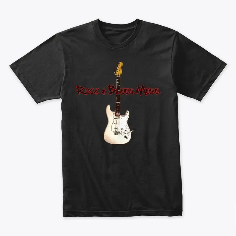 White Guitar with Logo