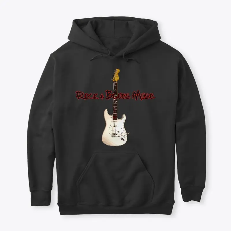 White Guitar with Logo on Hoodie