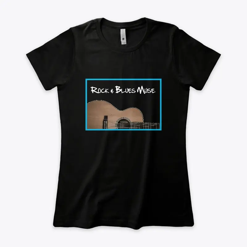 Acoustic Guitar on SS Black - WOMENS