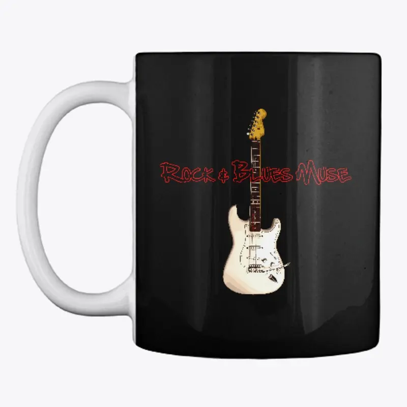 White Guitar on Mug