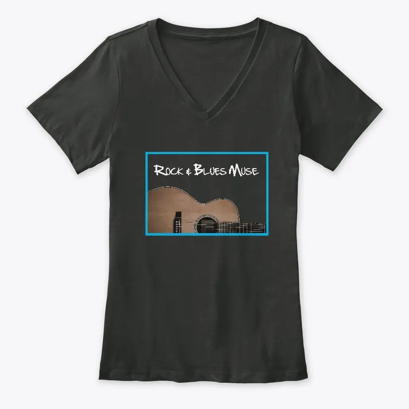 Acoustic Guitar on SS Black - WOMENS